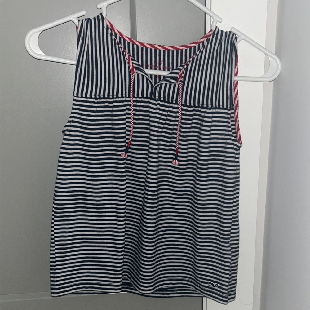 Nautical Striped Kids Top - Navy and White